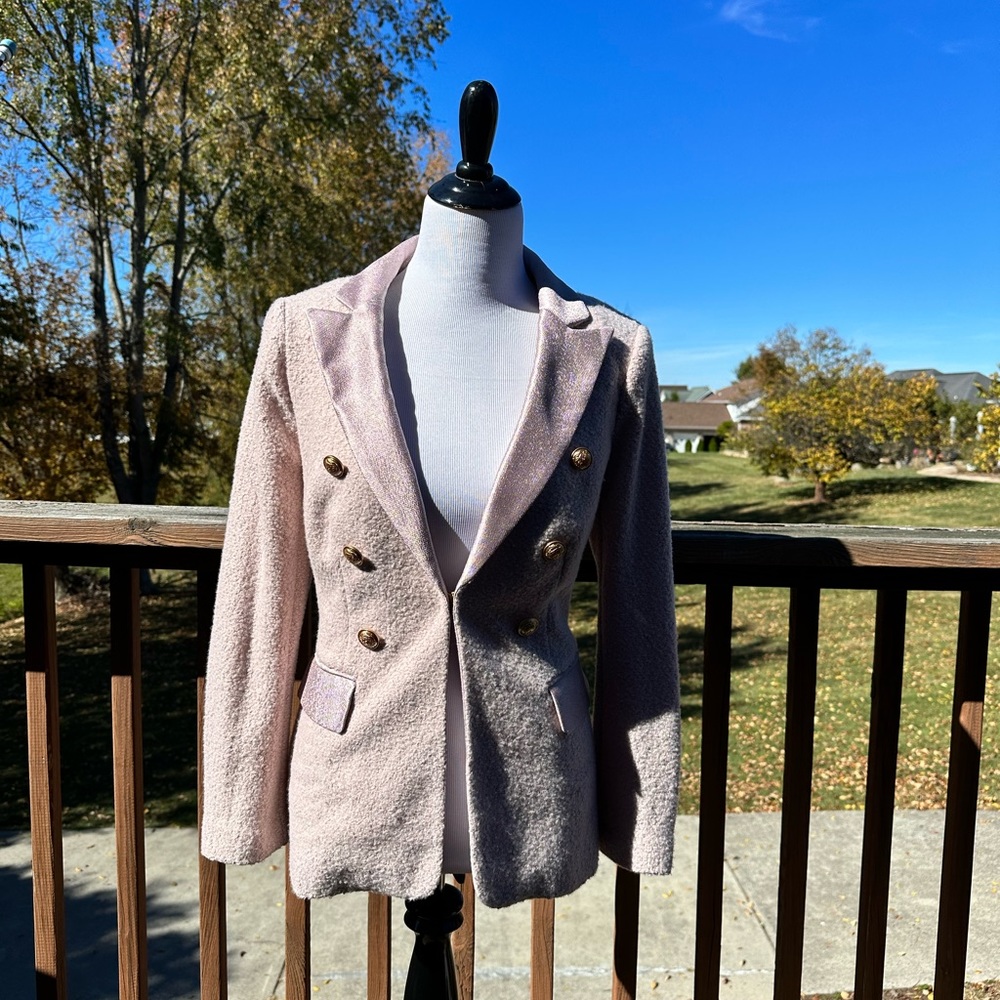 Lane Bryant blazer pink champagne 14 petite. NWT
